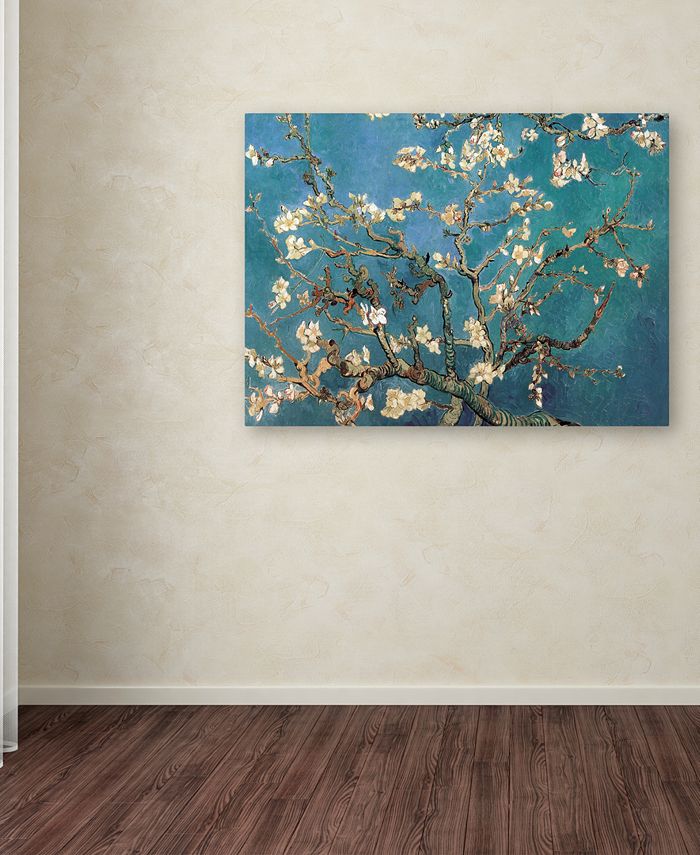 Trademark Global - Vincent van Gogh 'Almond Blossoms' 35" x 47" Canvas Wall Art