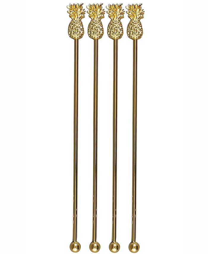 Thirstystone 4Pc. Pineapple Swizzle Sticks Set Macy's