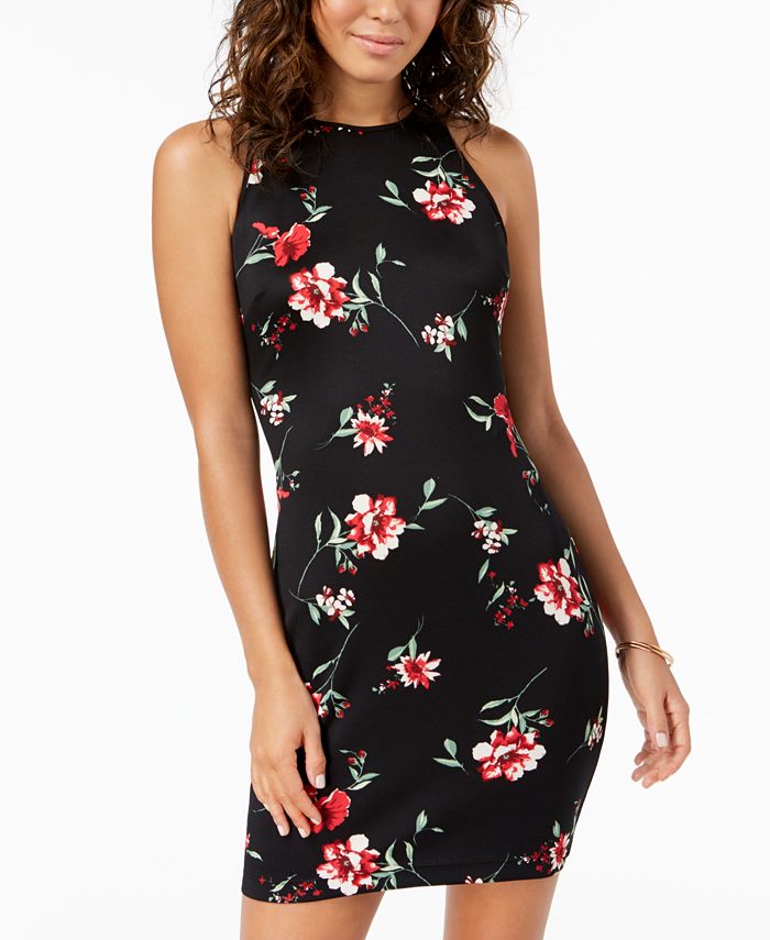 B Darlin Juniors' FloralPrint Bodycon Dress Macy's