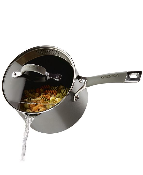 Circulon Elementum 3-Qt. Straining Saucepan & Lid ...