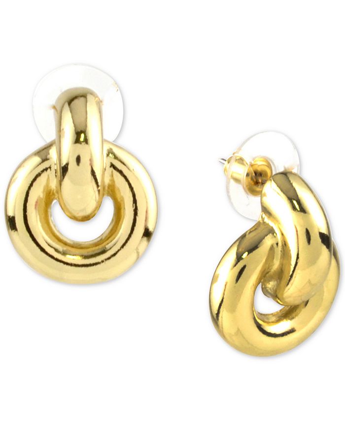 Charter Club Gold-Tone Knot Drop Earrings, Created for Macy's - Macy's