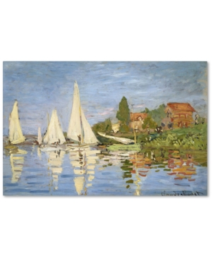 Trademark Global Claude Monet 'regatta At Argenteuil' 30" X 47" Canvas Art Print