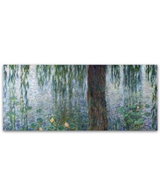 Trademark Global - Claude Monet 'Waterlilies Morning' 20" x 47" Canvas Art Print