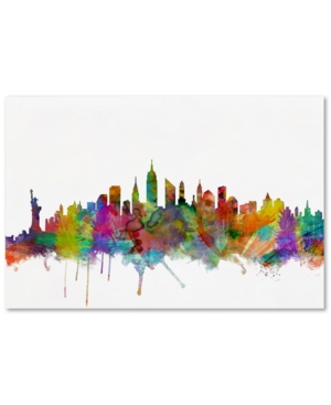 Trademark Global Michael Tompsett 'new York City Skyline' Canvas Art In No Color