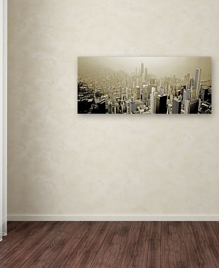 Trademark Global - Preston Chicago Skyline 16" x 48" Canvas Art Print