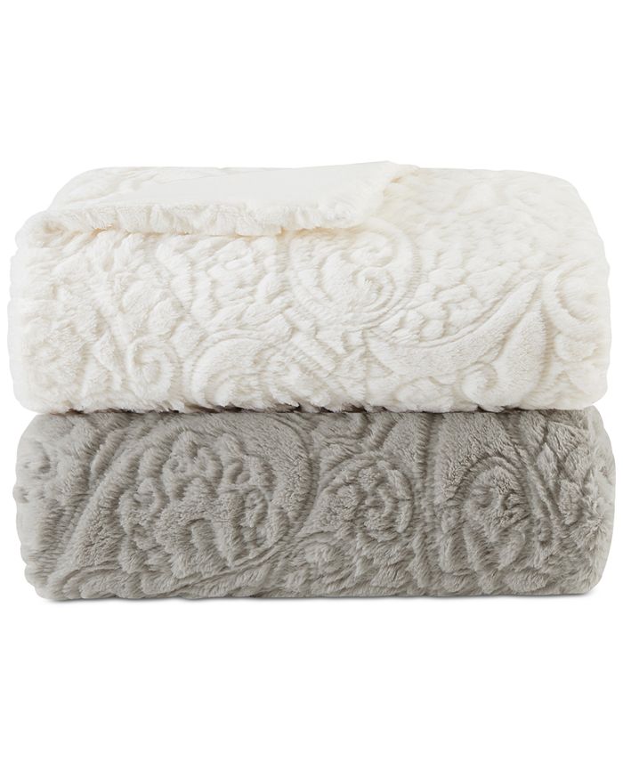 Carved faux fur hotsell throw