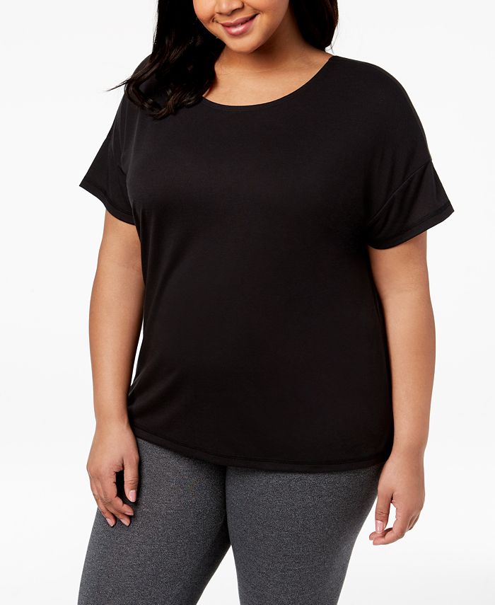Ideology Plus Size Crisscross-Back Top, Created for Macy's & Reviews ...