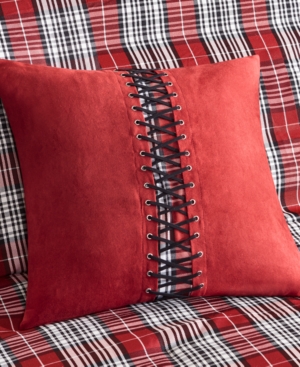 Woolrich Williamsport Plaid Faux-Suede 18" Square Decorative Pillow