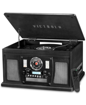 Innovative Technology Victrola Wood 8-in-1 Nostalgic Bluetooth Record Player