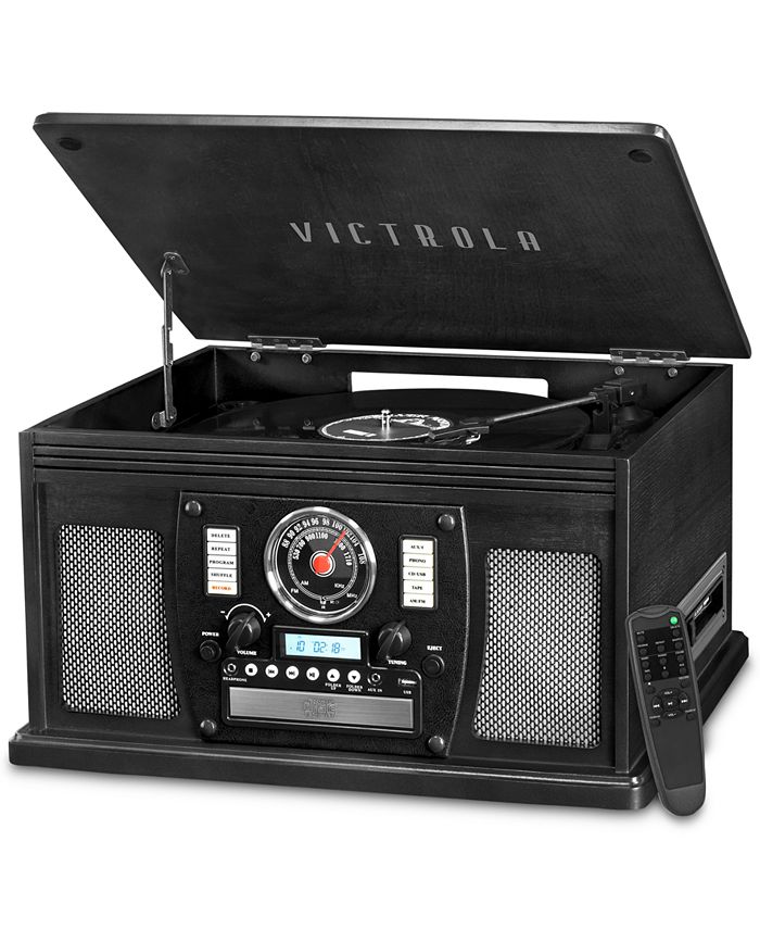 Innovative Technology Victrola Wood 8in1 Nostalgic Bluetooth Record