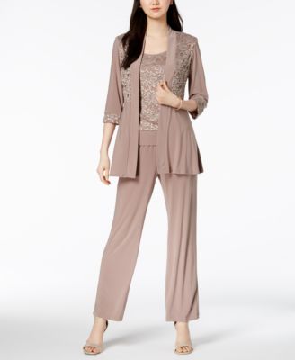 R & M Richards - Sequined Lace 3-pc. Set