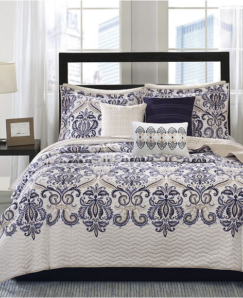 Madison Park Cali 6 Pc Quilted Full Queen Coverlet Set Reviews