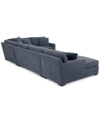 Radley 4-Pc. Fabric Chaise Sectional Sofa with Wedge Piece