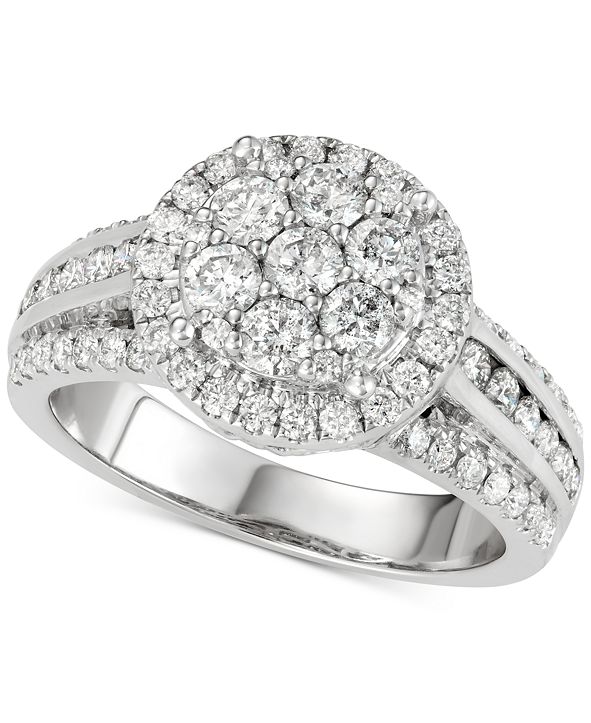 Centennial Diamond Cluster Multi-Row Engagement Ring (1-1/2 ct. t.w ...