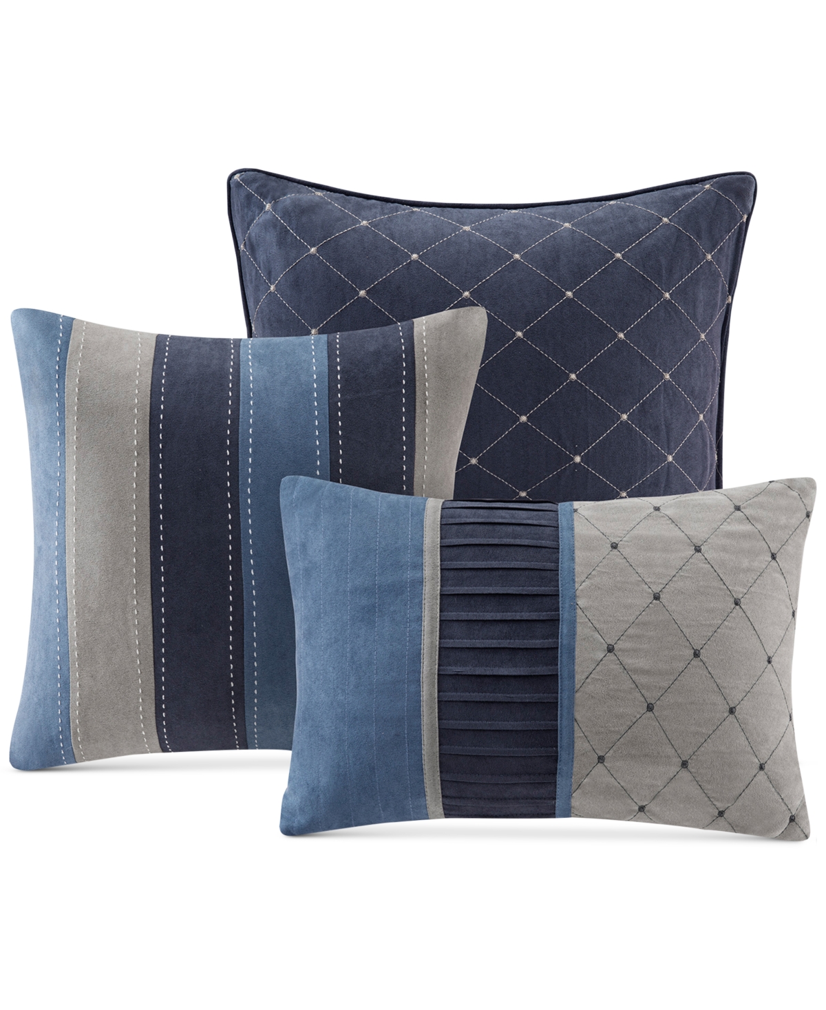 Madison Park Collins Faux-Suede 7-Pc. Comforter Set,