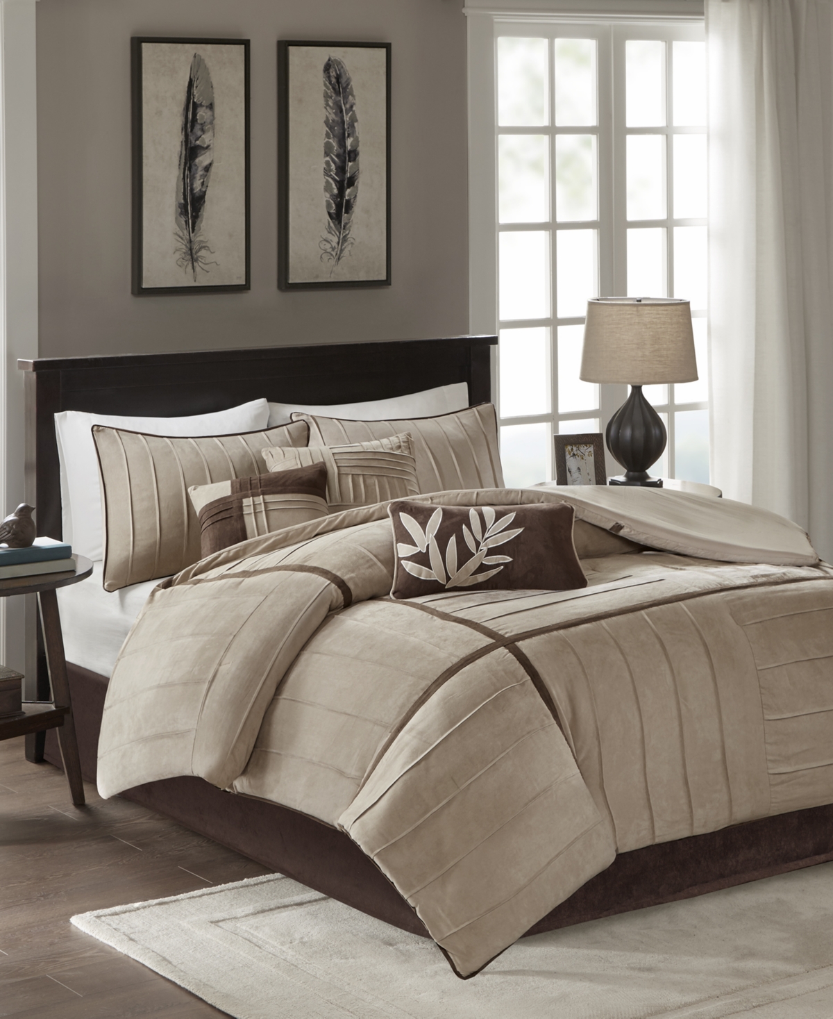 Madison Park Dune Faux-Suede 7-Pc. Comforter Set