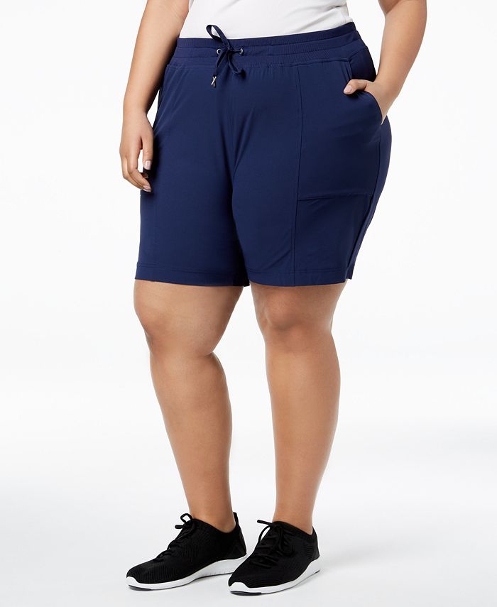 Ideology Plus Size Woven Shorts, Created for Macy's & Reviews ...