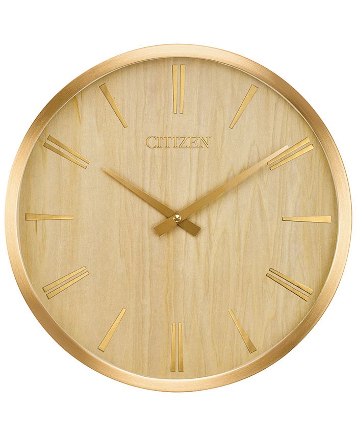 Citizen Gallery Wood & GoldTone Wall Clock Macy's