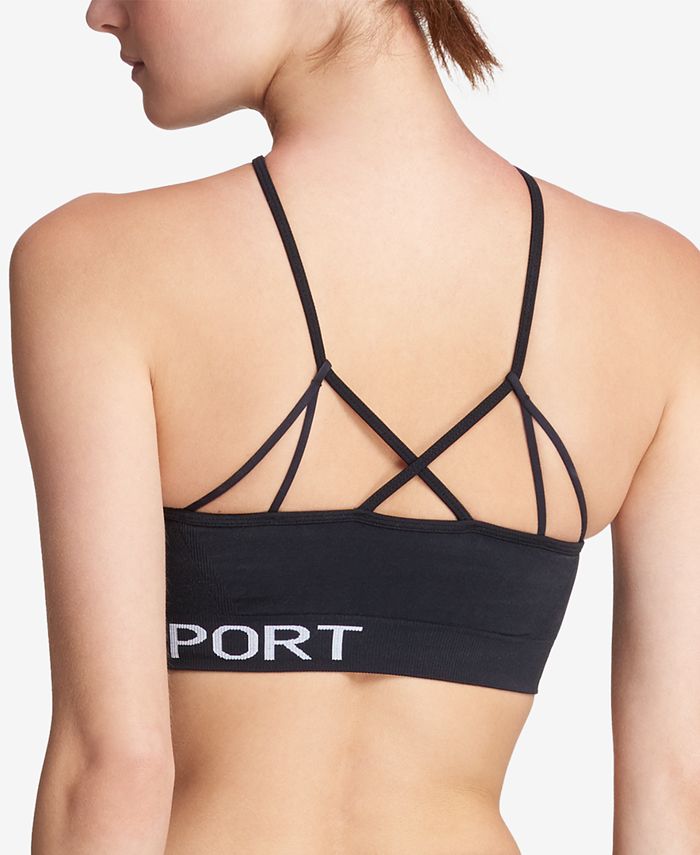 Dkny Strappy Low Impact Sports Bra Macys 