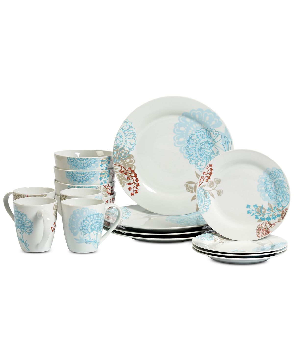 Tabletops Unlimited - Emma 16-Pc. Dinnerware Set, Service for 4