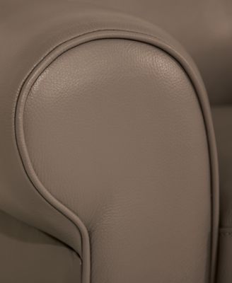 Orid 84" Leather Roll Arm Sofa, Created for Macy's
