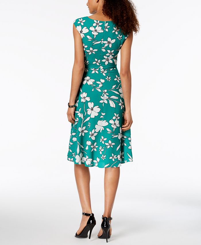 Jessica Howard Petite Printed A-Line Dress - Macy's