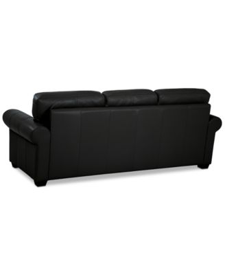 Orid 84" Leather Roll Arm Sofa
