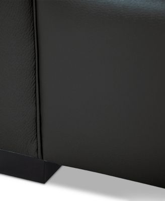 Orid 84" Leather Roll Arm Sofa