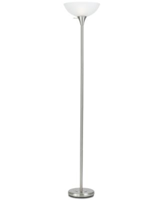 Cal Lighting - 3-Way Metal Torchiere Lamp with Glass Shade