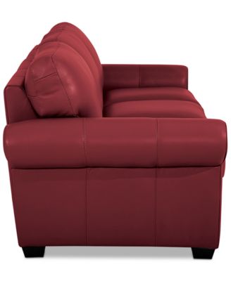 Orid 84" Queen Leather Roll Arm Sleeper