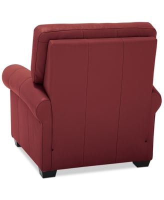 Orid 36" Leather Roll Arm Pushback Recliner