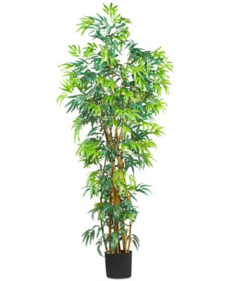 Nearly Natural 6' Artificial Curved Bamboo Tree - Macy's