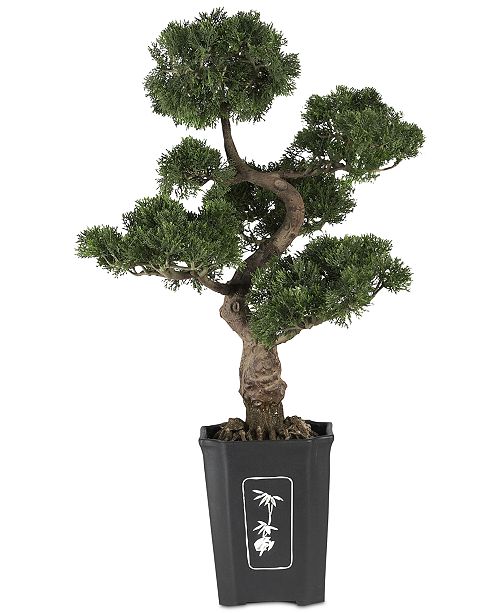 Nearly Natural 36 Cedar Bonsai Artificial Plant Reviews Home Decor Home Macy S