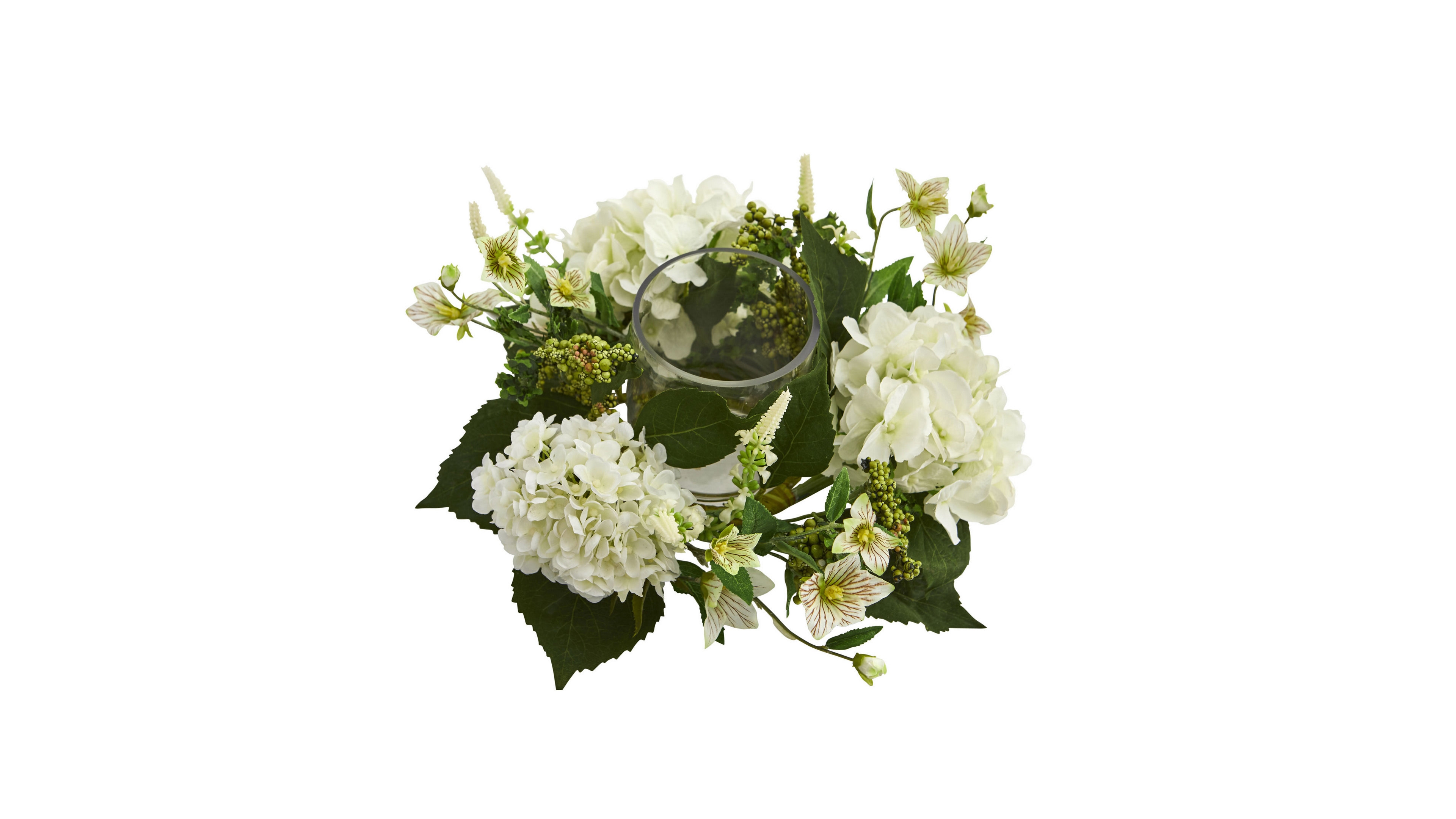 Nearly Natural Hydrangea Artificial Candelabrum Arrangement