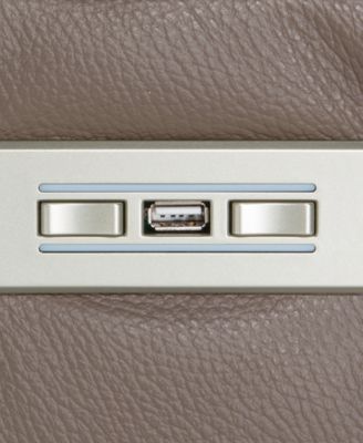 CLOSEOUT! Julius II 5-Pc. Leather Sectional Sofa With 2 Power Recliners, Power Headrests & USB Power Outlet