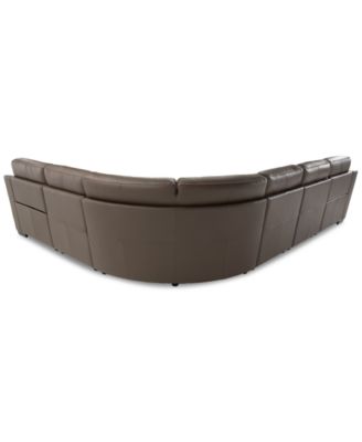 CLOSEOUT! Julius 150" II 6-Pc. Leather Sectional Sofa With 2 Power Recliners, Power Headrests & USB Power Outlet