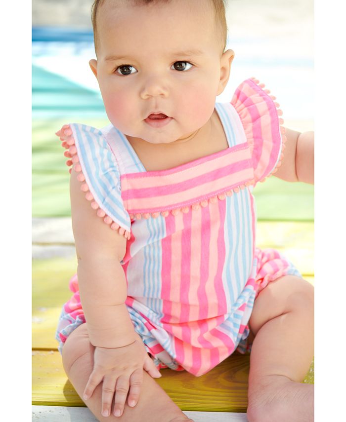 Carter's Striped Cotton Romper, Baby Girls Macy's