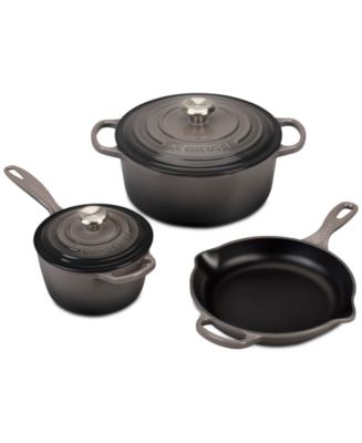 Le Creuset Five Piece Enameled Cast Iron Cookware Set - Macy's
