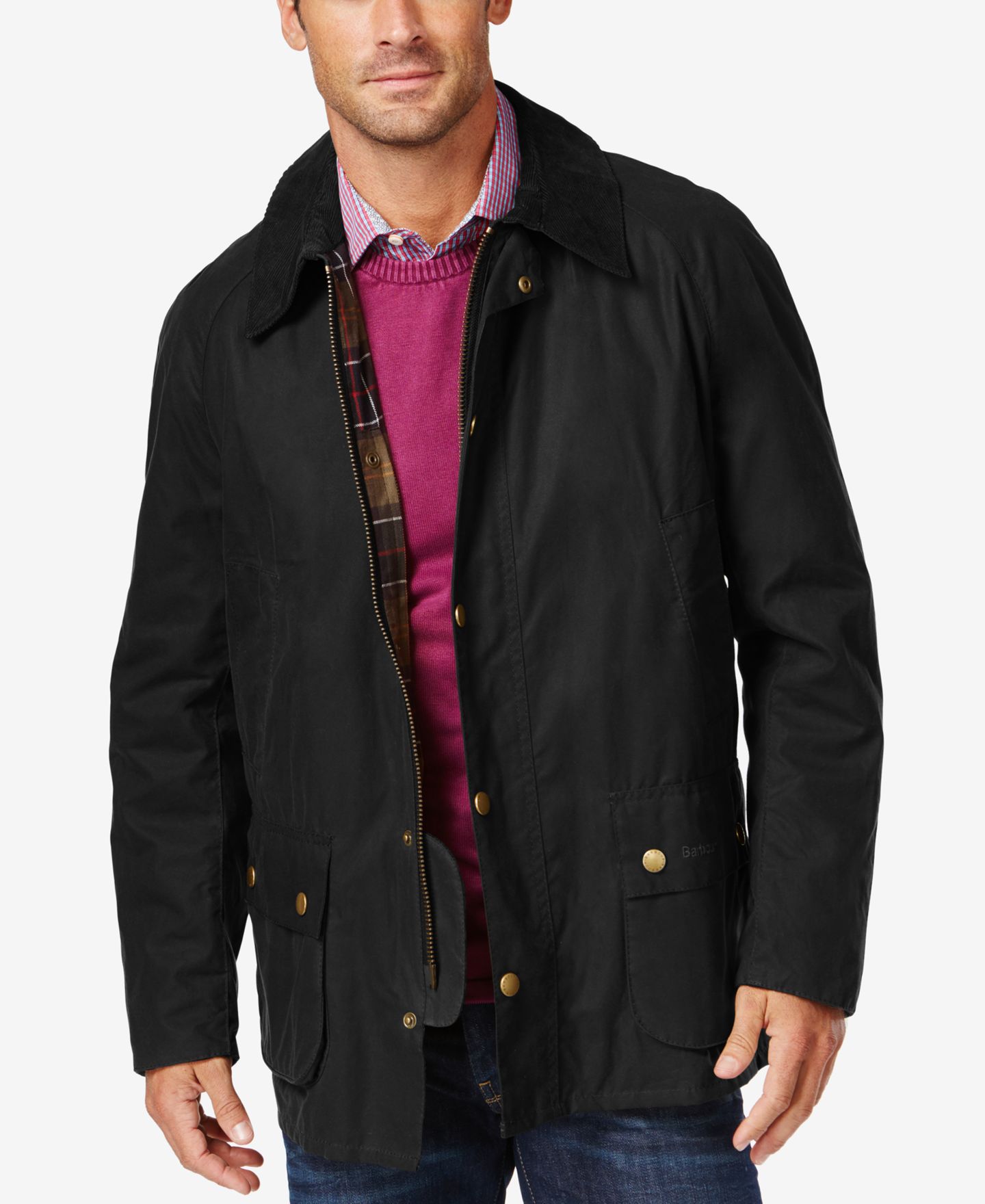 Мужская куртка Barbour Ashby Wax, цвет: Чёрный — фото 1