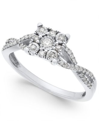 Promised Love - Princess-Cut Diamond Promise Ring (1/4-ct. t.w.) in Sterling Silver