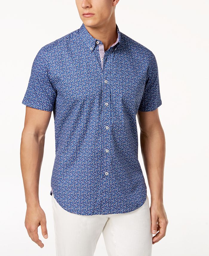 ConStruct Con.Struct Men's Micro Floral-Print Shirt, Created for Macy's ...