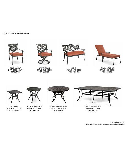 Chateau Outdoor Dining Collection Created For Macy S
