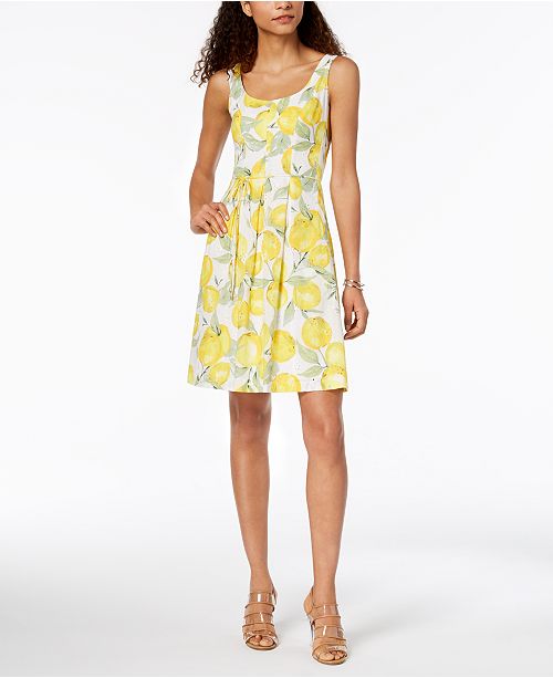 Pappagallo Cotton Fruit Print A Line Dress Reviews Women