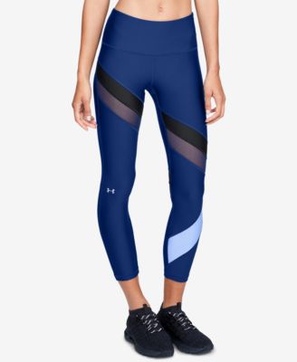 Under Armour - HeatGear&reg; Colorblocked Mesh-Inset Ankle Leggings