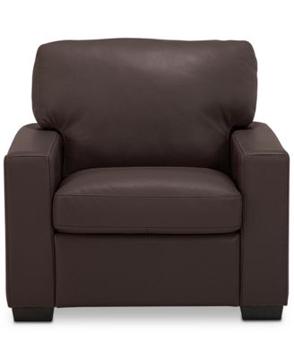 Ennia 36" Leather Armchair, Created for Macy's