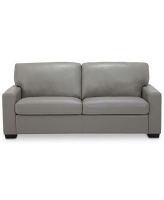 Ennia 75" Leather Apartment Sofa, Created for Macy's