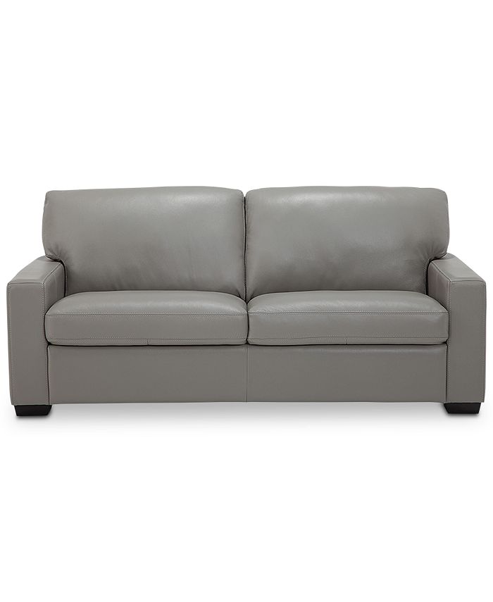 Furniture Ennia 75" Leather Apartment Sofa, Created for Macy's Macy's