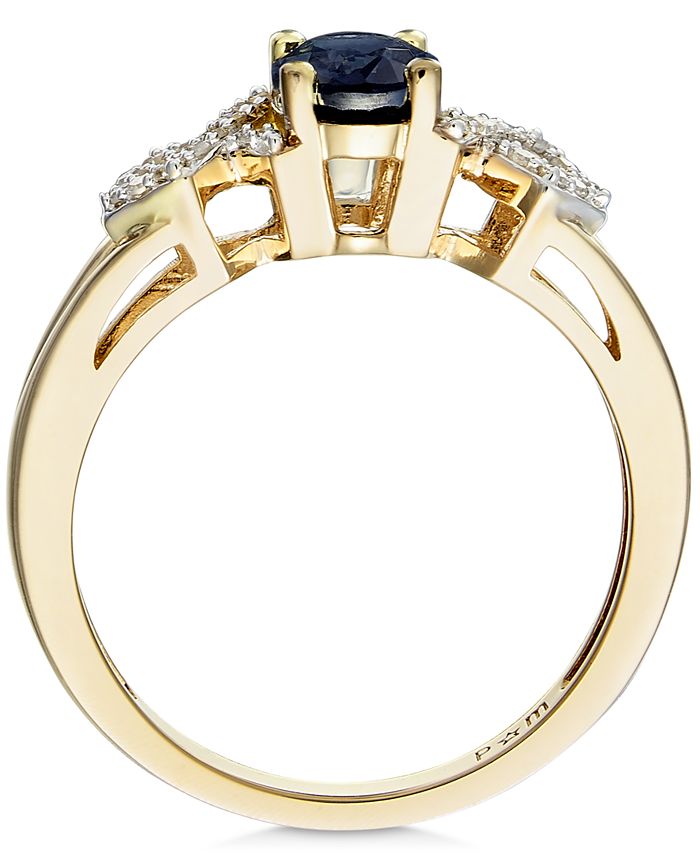 Macy's Sapphire and Diamond (1/8 ct. t.w.) Ring in 14k Gold (Also ...