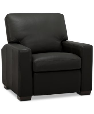 Ennia 36" Leather Pushback Recliner, Created for Macy's