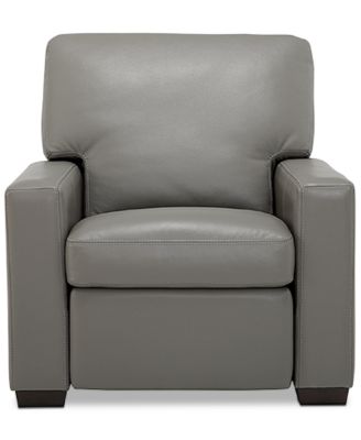 Ennia 36" Leather Pushback Recliner, Created for Macy's